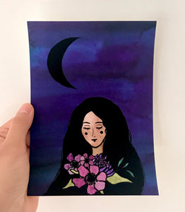 Flores de Medianoche (Midnight Flowers) Print