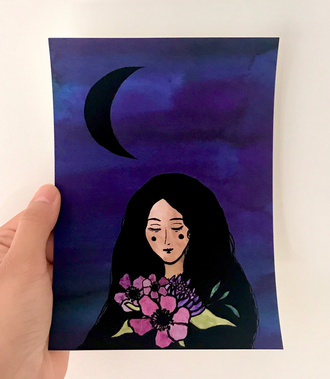 Flores de Medianoche (Midnight Flowers) Print