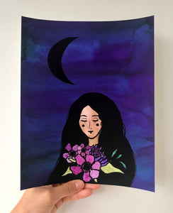 Flores de Medianoche (Midnight Flowers) Print